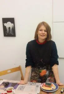 Felicitas Aga i sitt atelier i London